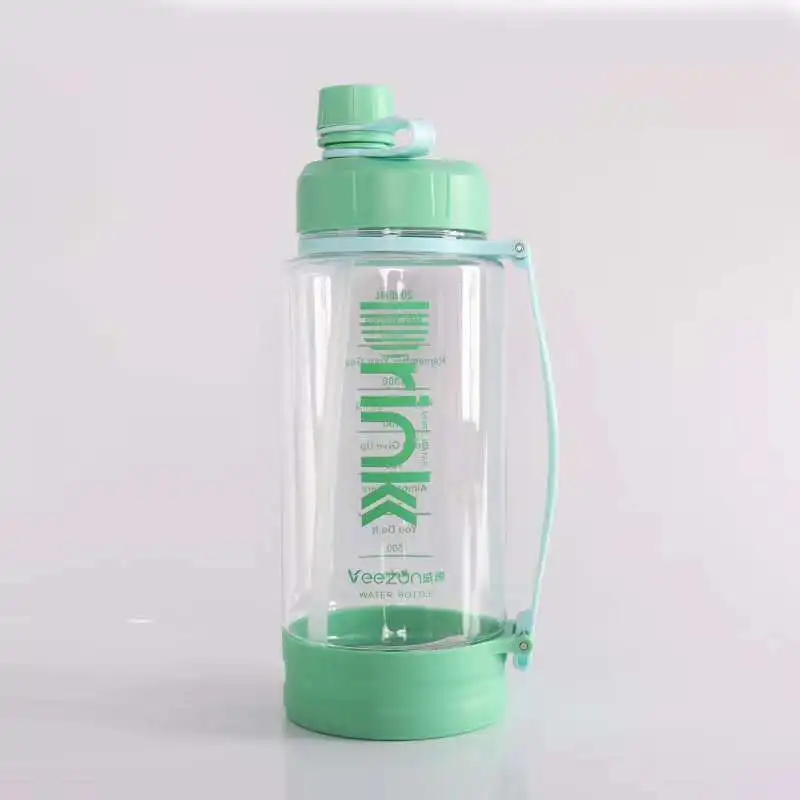 
Portable Plastic Drinking Bottle Large Capacity With Straw Leak-proof Sports Fitness 2l 2200ml Customization 