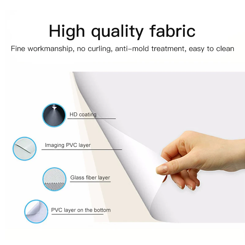 Портативный складной проекционный экран 60 72 84 100 120 дюймов для улицы и помещения, штатив с высоким качеством для встреч, Ro