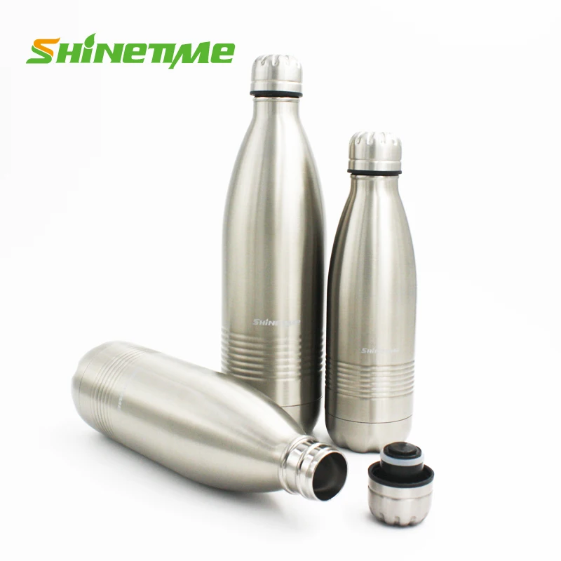 2022 Hot Selling Custom Logo&Color Double-walled Stainless Steel Insulated Cola Shape Water Bottle Portable Tumbler For Cycling