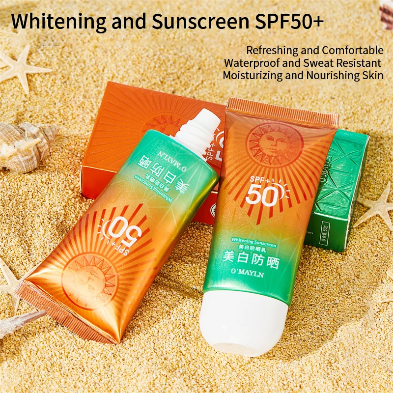 Private Label Wholesale Whitening Spf 50 Cream Protection UV Organic Mineral Sunscreen Lotion for Face Brighten