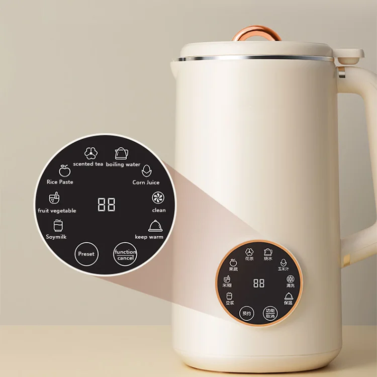 YUEKON Customization Soybean Milk Machines 8 In 1 Multifunctional Hot Soup Maker Mini Heating Blender