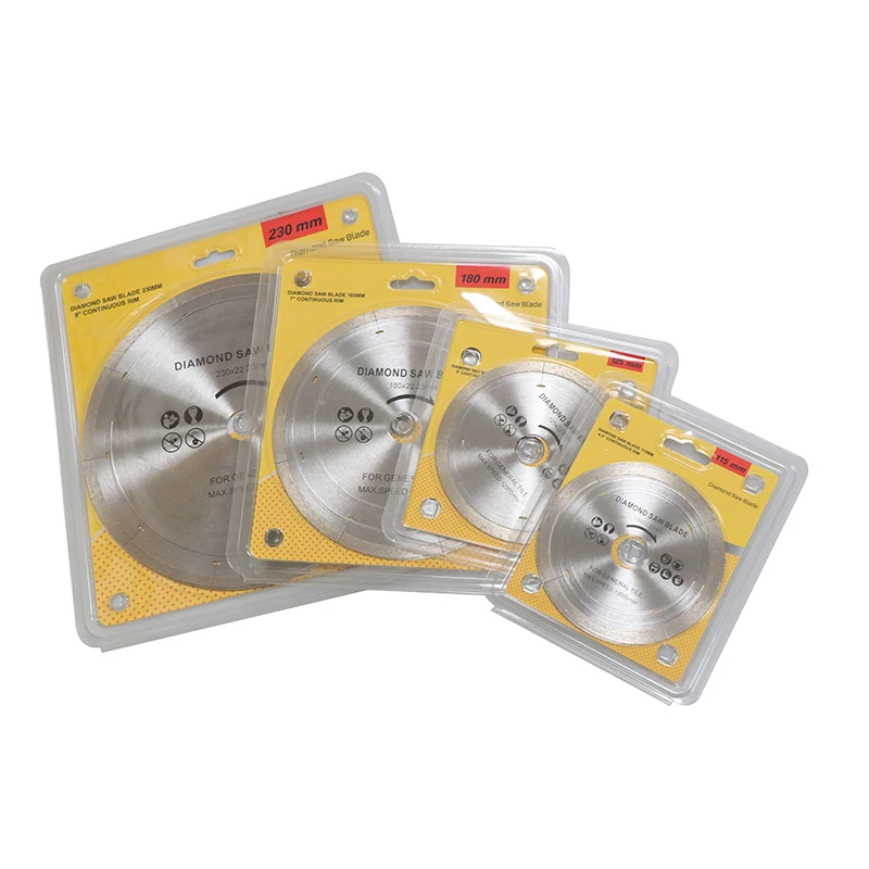 Ultra thin diamond continuous rim saw blade for cutting of stone and marble