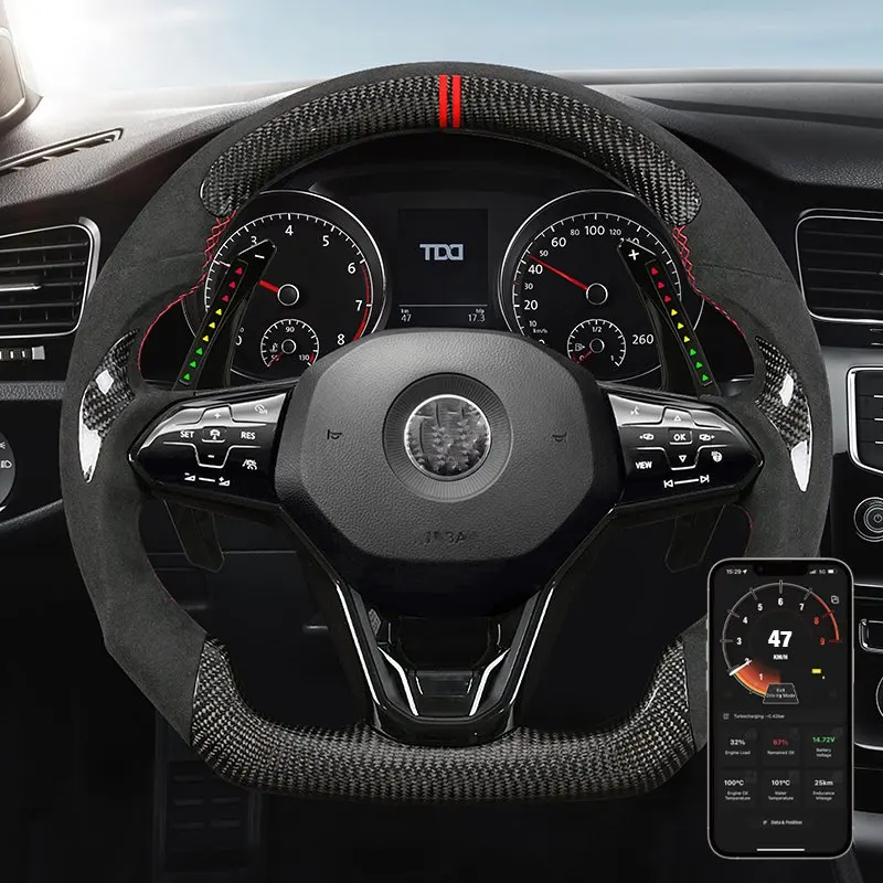 Steering Wheel shift paddle for Volkswagen VW Golf MK8 golf 8 2020 2021 2022 2023 LED Paddle Shift Shifter Shifters extension