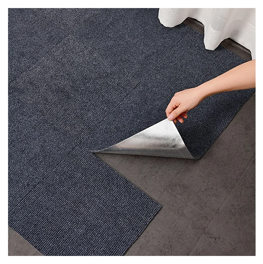 Carpet Tile Easy to Peel and Stick Self Adhesive Carpet Flooring Tile for Office Hotel Home