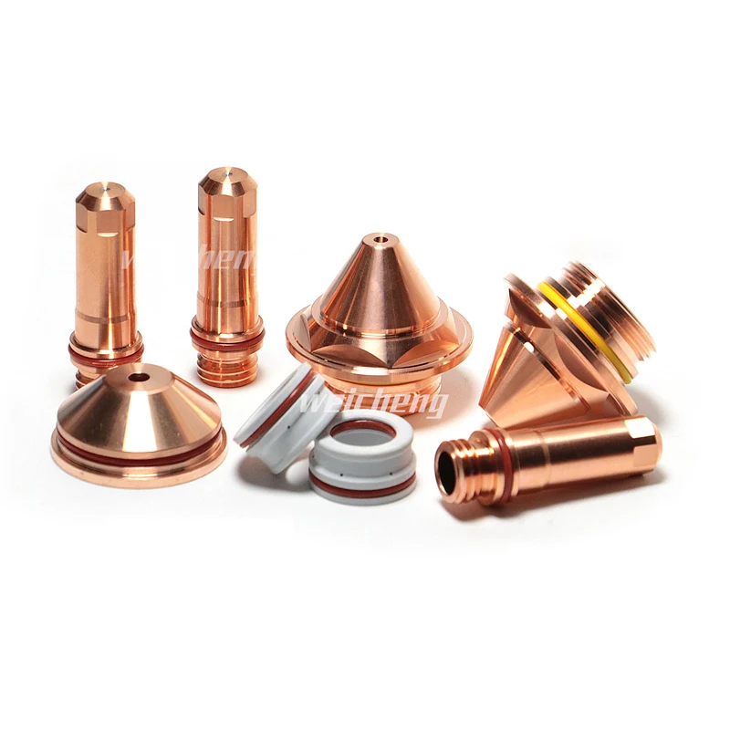 Plasma Cutting Accessories Consumables Copper Electrode Nozzle Shield Swirl Ring for Ajan Cutting Torch