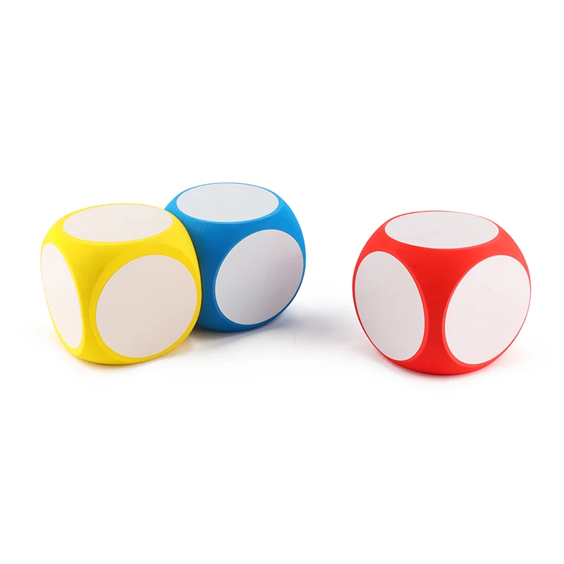 Custom Printing Logo Wholesale Engrave Funny Plastic Eva Soft Foam Polyhedral 6 Sided Dice for  Playing Game