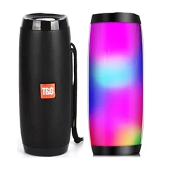 Amazon Hot Sale New BT Wireless big Column Box Waterproof Portable Outdoor super Bass TF FM Radio Speaker With LED Light TG157