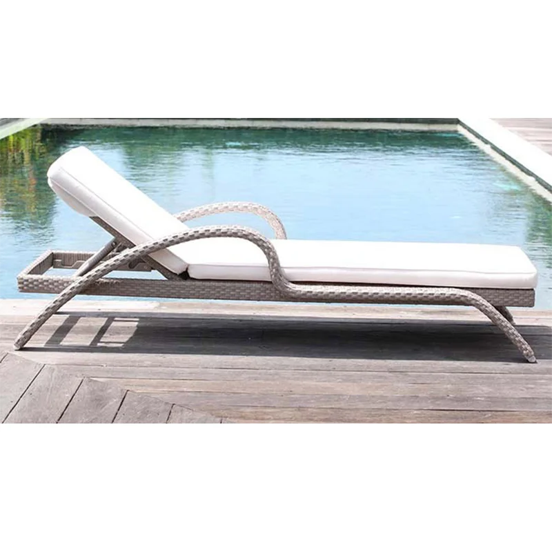 
Leisure outdoor pool sunbed furniture sun lounger beach wicker rattan chair 