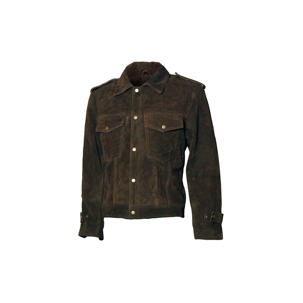 Лидер продаж дизайнерская замшевая кожаная куртка для мужчин/мужская коричневая куртка/трендовая Новая модная дешевая Высококачественная