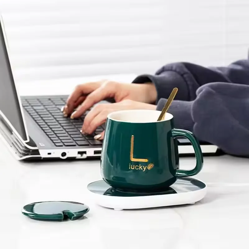 Hot Sales Temperature Control Self Heating Electric Mug Coffee Heater Cup 55 Degree Ceramic Smart Mug Warmer