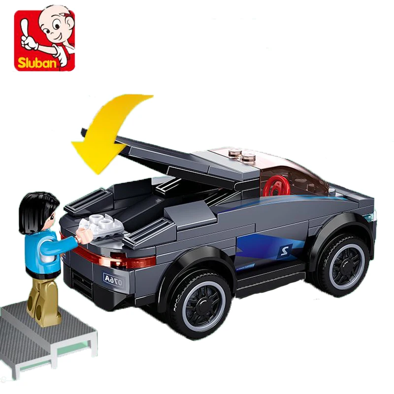 Sluban Educational Bricks Toys  Car Model Building Bricks Small Particle Bricks Ease To Build Student Hardness Level