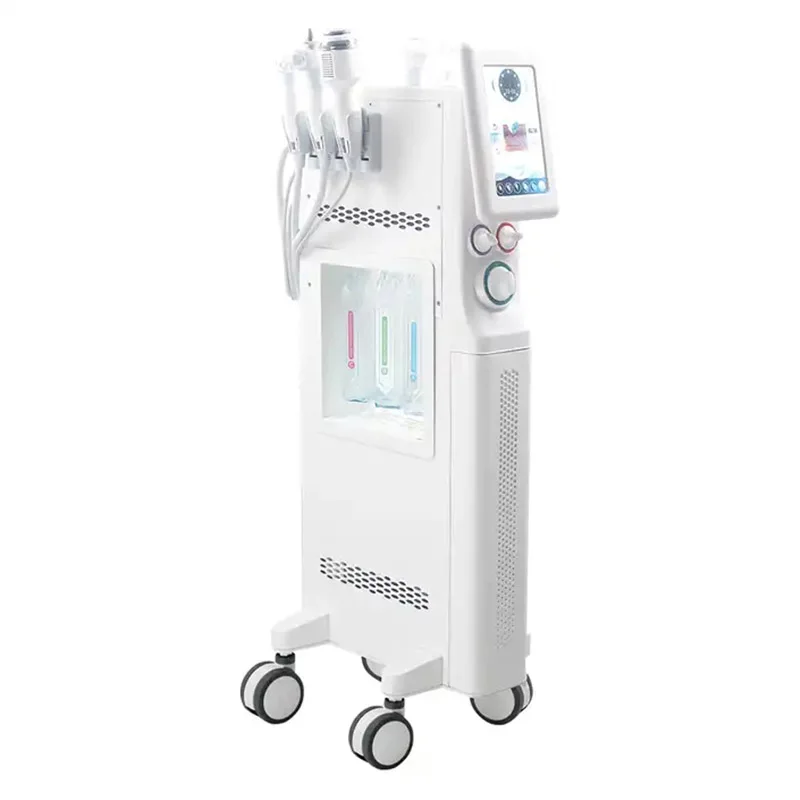 Skin Tightening Vacuum Blackhead Remover Microdermabrasion Facial RF Skin Scrubber Water Oxygen Jet Dermabrasion Machine