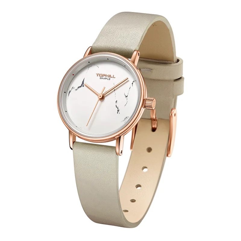 Elegant Slim Women Genuine Leather Strap Wrist Watch Lady Fancy Quartz Watches