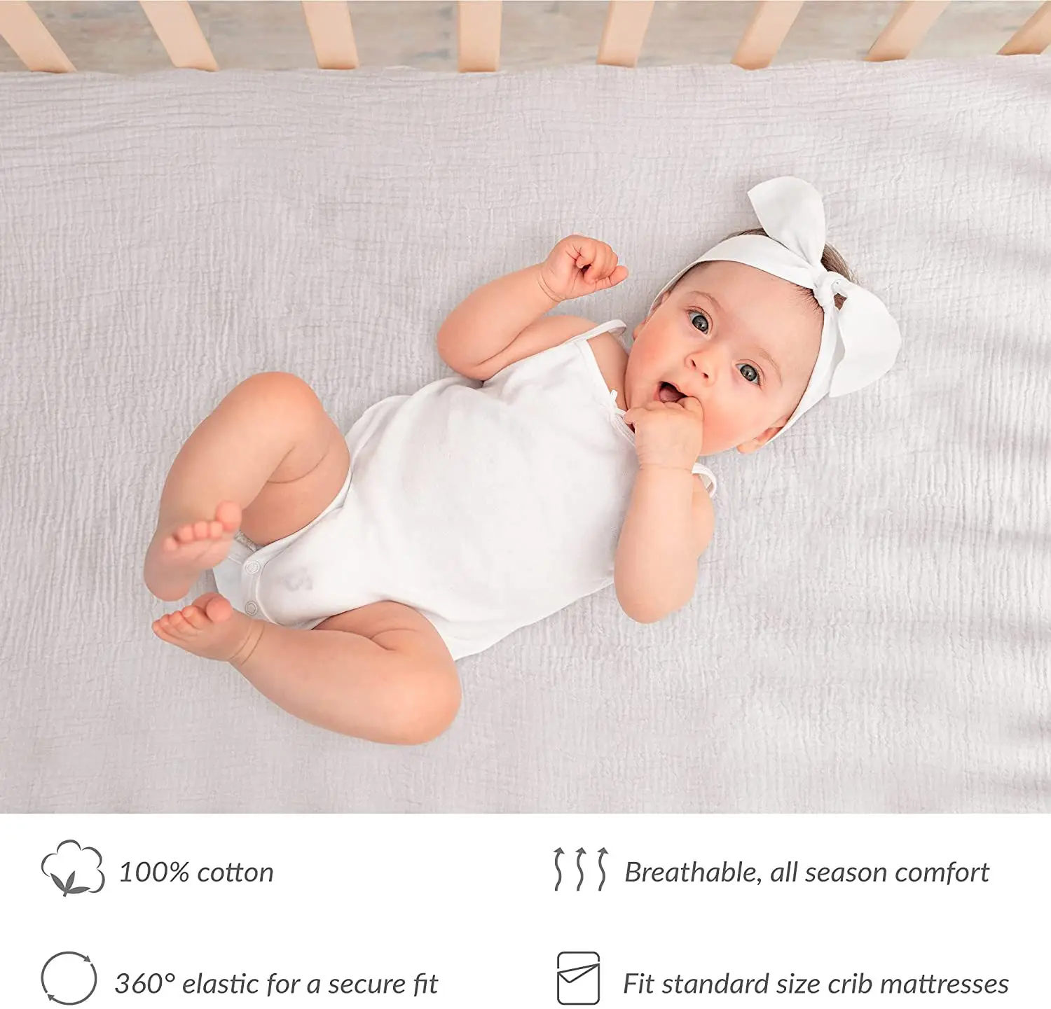 newborn 100% cotton washed muslin crib fitted sheet Baby Crib Sheets  Fits standard US/EU size crib