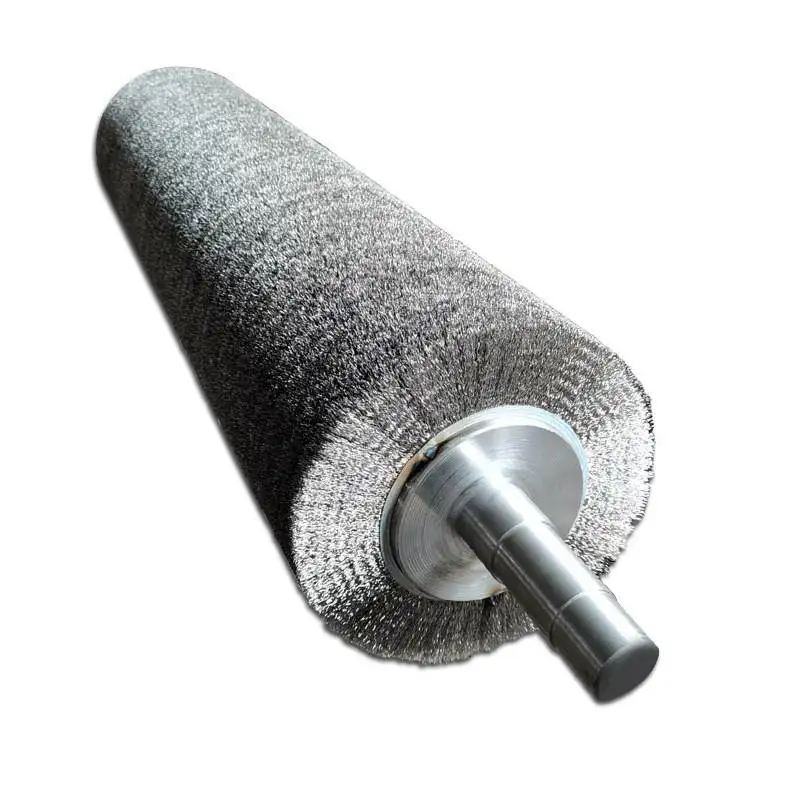 Custom Cleaning Degreasing And Dust Prevention Spiral Stainless Steel Brush Roller