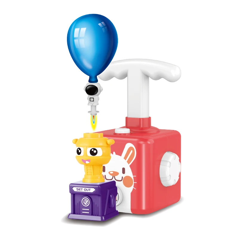 Balloon Launcher car aerodynamic learning Toy Set Kids race car balloon pump vehicle air balloon powered car DIY Christmas Gift