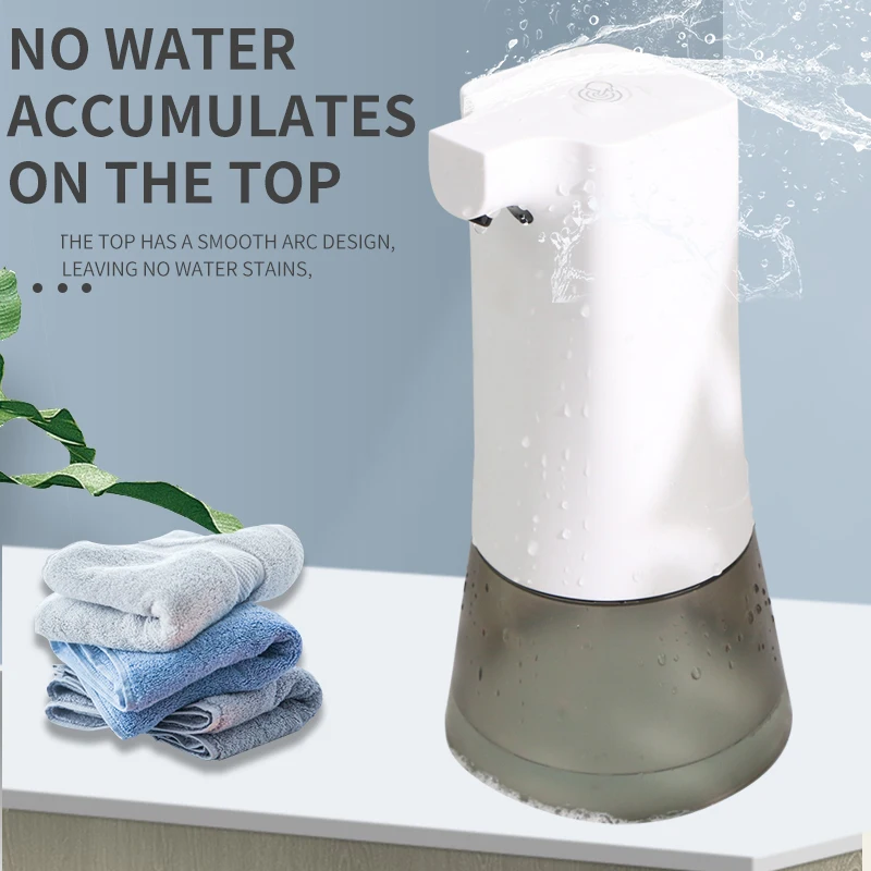 
ABS waterproof desktop wall mounted infrared automatic induction 350ml rechargeable foaming soap 