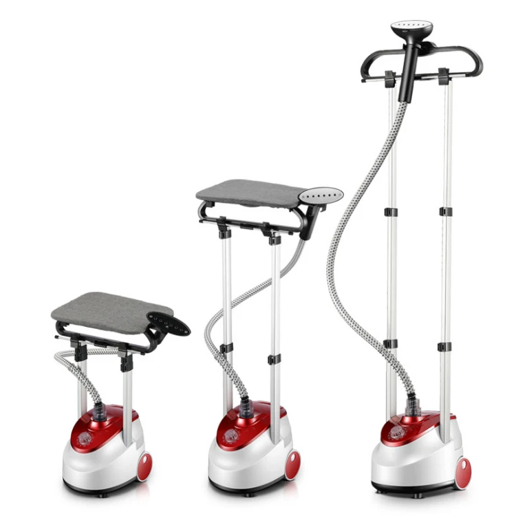 Supply Multi-functional  double poles  iron  standing handheld handy steamer vertical garment steamer for clothes