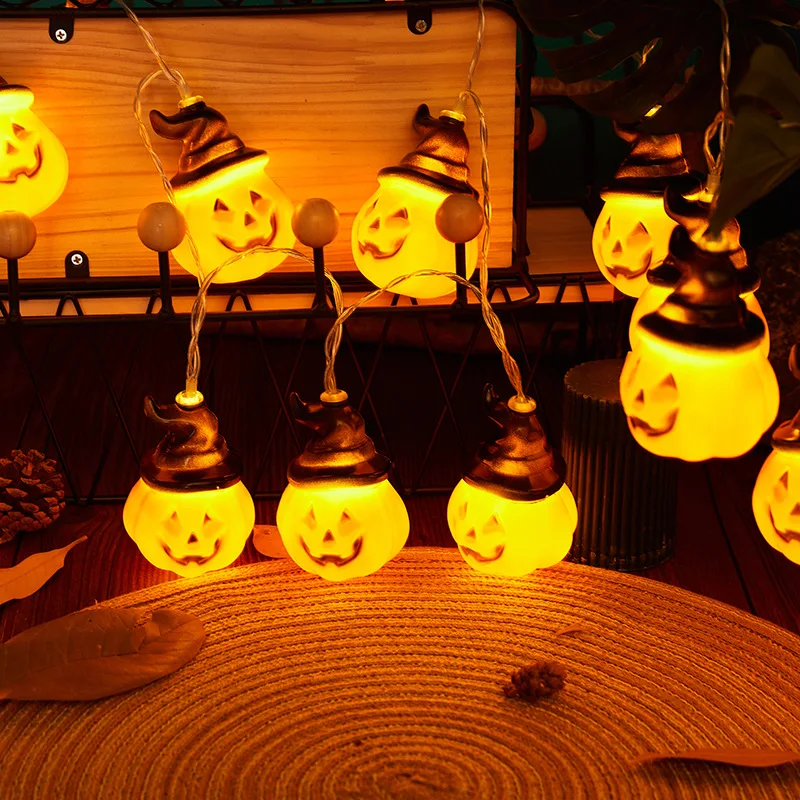 2024 New Halloween Pumpkin Light Battery Orange Light Post High Quality Mini Pumpkin Lights