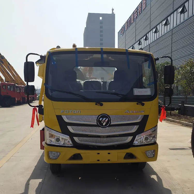 China Cheap Foton 4*2 3ton flatbed towing truck road recovery rescue wrecker for sale