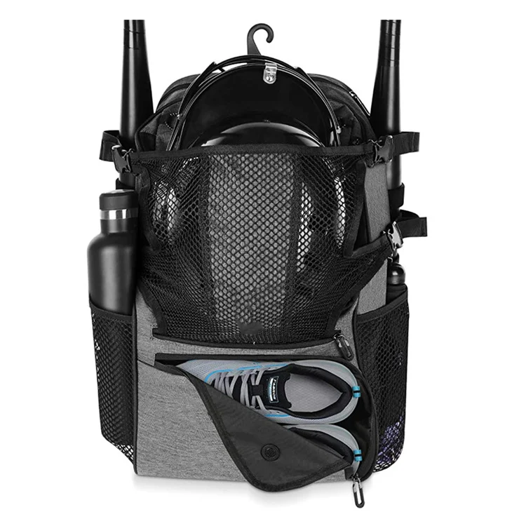 Wholesale Helmet Holder Softball Bat Backpack Boys Girls Youth Professional Glove Baseball Backpack Bag With Shoe Pocket