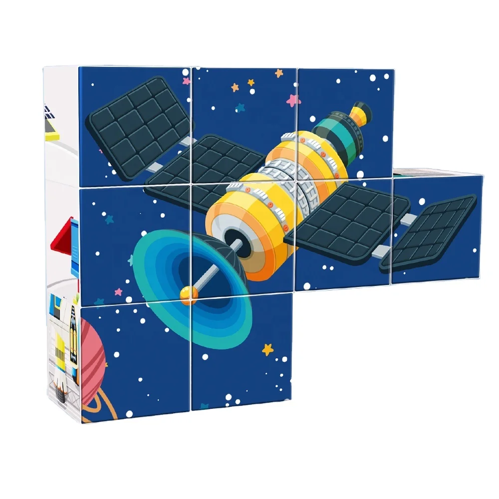 Детская 3D магнитная головоломка кубики развивающая игрушка с магнитной печатной доской