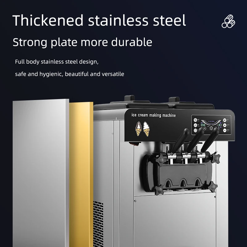 Wholesale Automatic Ice Cream Machine Home Stainless Steel Softy Ice Cream Maker Machine