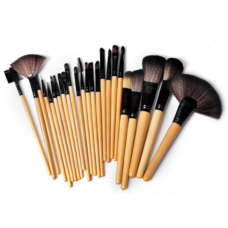 Factory Free Sample High Quality Custom Logo professional women soft synthetic hair 24pcs makeup brush