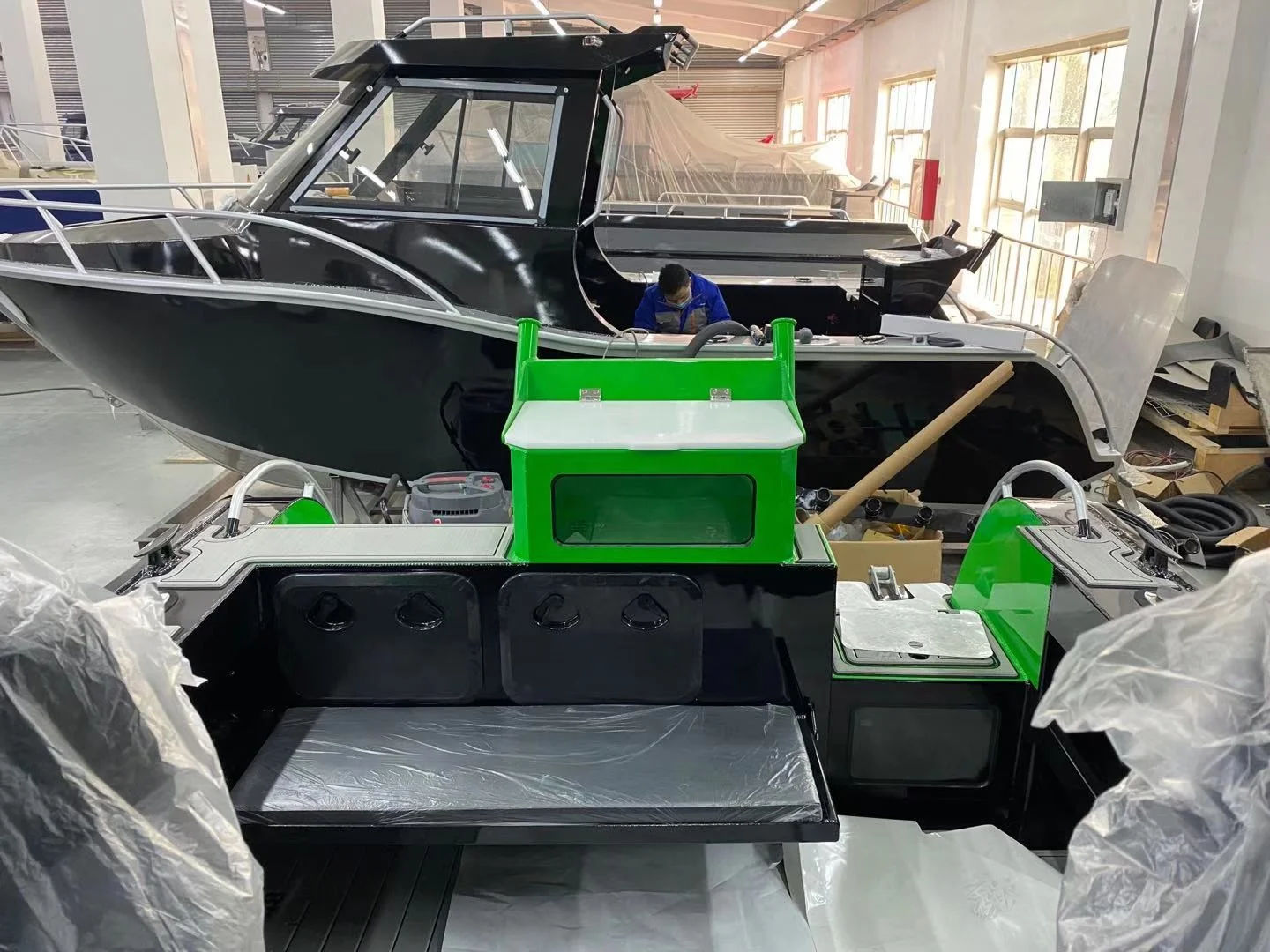Australia standard 6.25m 21ft high speed deep V hull  fishing yacht rowing vessel Aluminum Fishing Boat