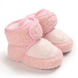 0-1Year newborn baby winter loafers toddler casual cotton shoes Thermal Anti-slip plush warm boots