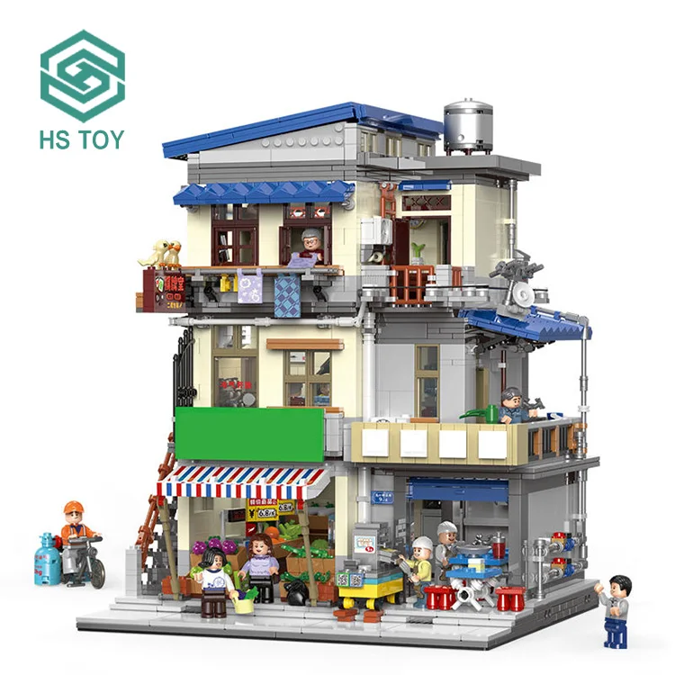 HS 3090PCS Creative MOC City Architecture Building Blocks House Bricks Educational Building Toys For Kid
