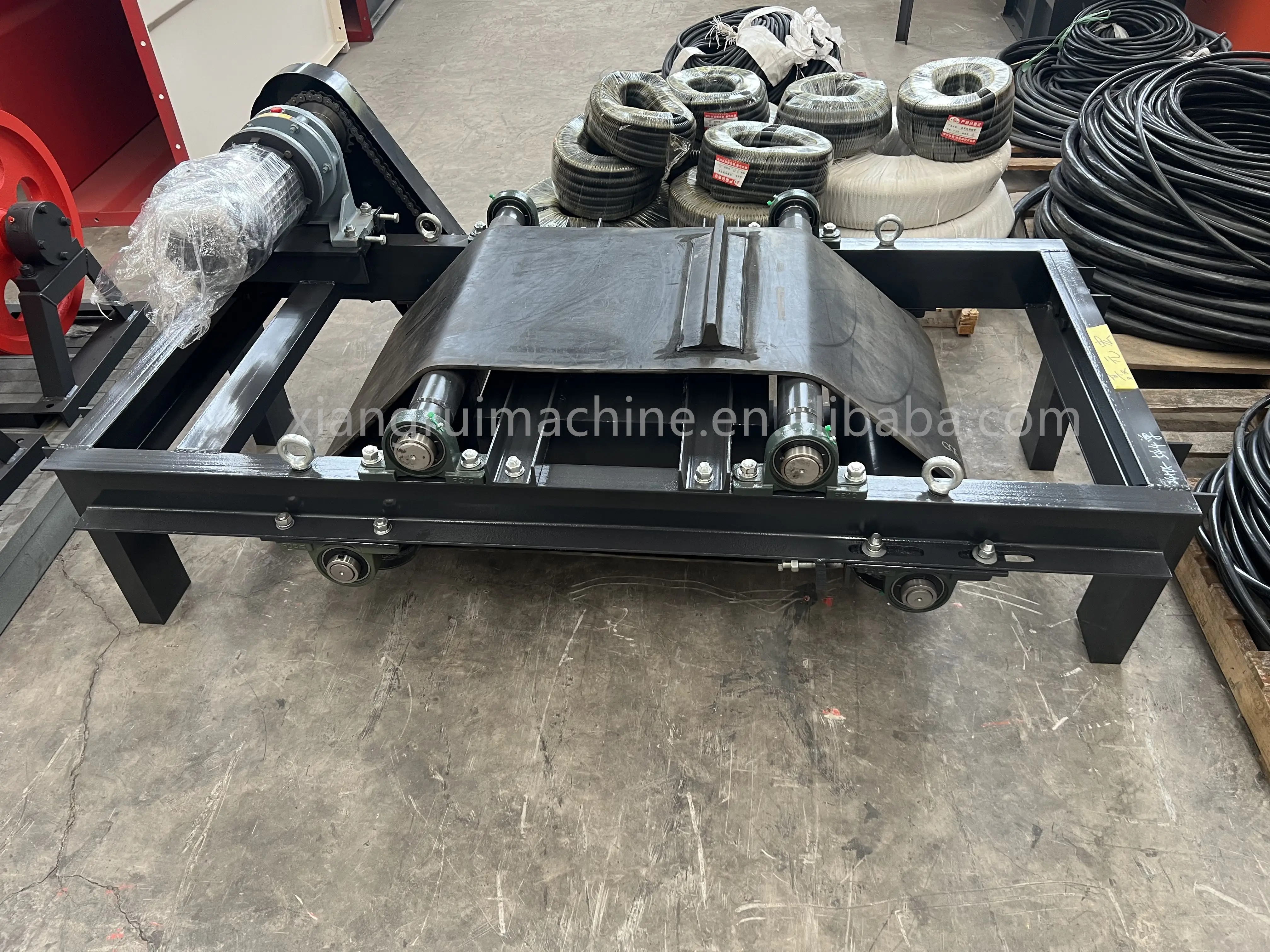 Automatic suspended iron separator, permanent magnet separator, 12000 Gaussian magnetic separator