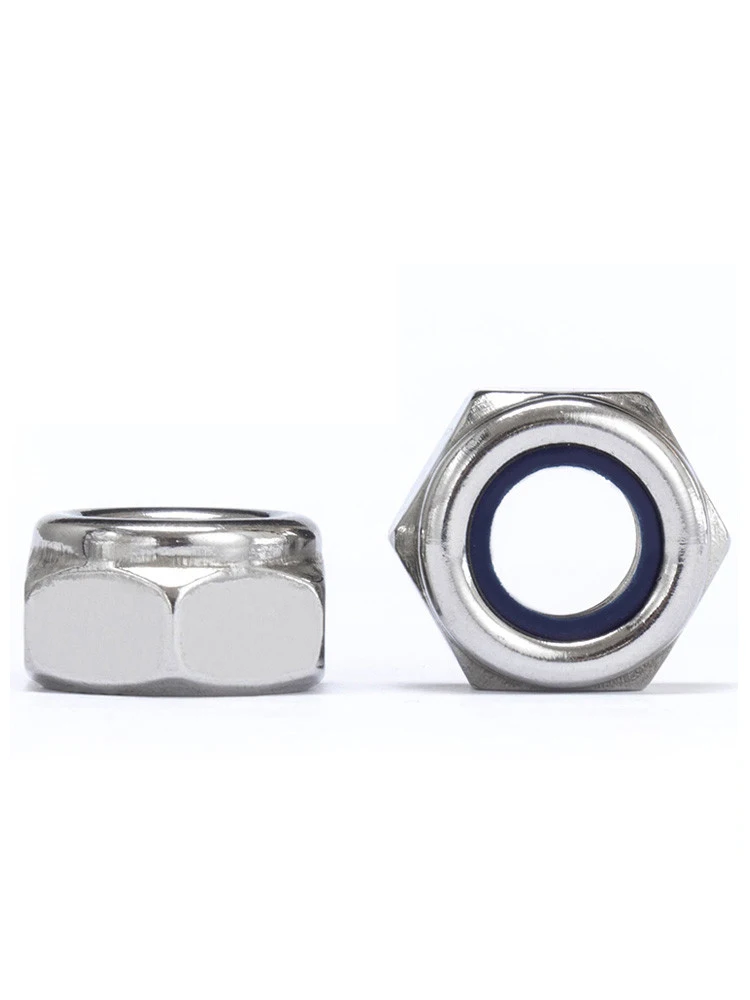 Metric Inserted Lock nut Self-Locking Stainless steel Nylon Insert Hex Lock Nuts
