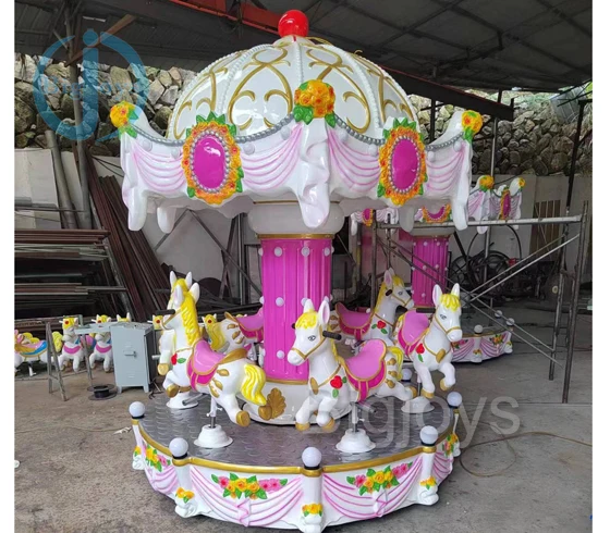 Attraction 6 Seats Kiddie Loyal Carousel Children Shopping Arcade Amusement Park Rides Carousel Horse For Sale