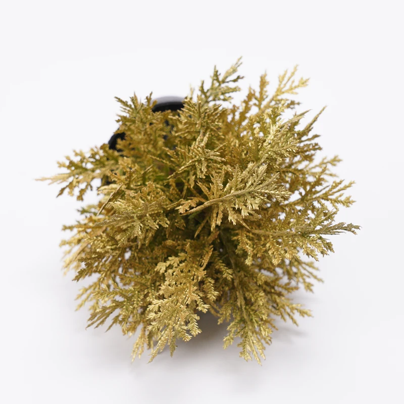 
Artificial Trees New Year GOLD xmas trees 13*24CM Faux plant in pot 