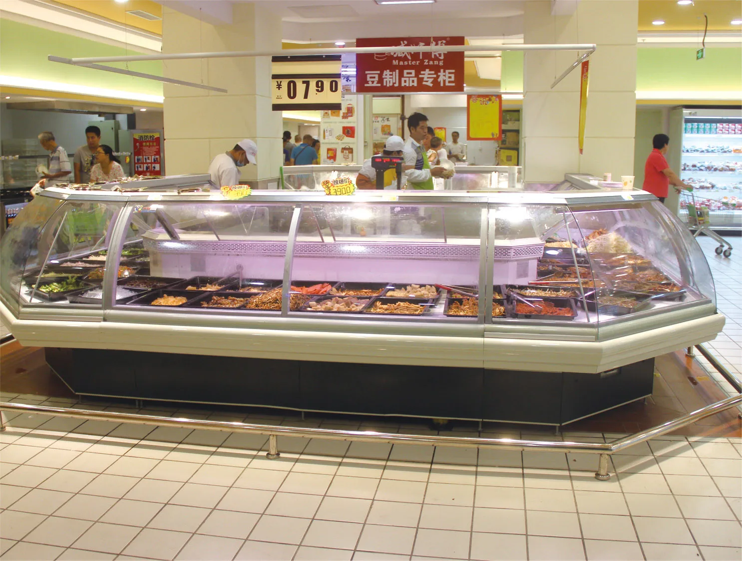 Cooked Food Display Cabinets Refrigeration Equipment Deli Cooler Meat Display Refrigerator Deli Showcase