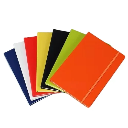 Custom A5 PU leather hardcover notebook with elastic band
