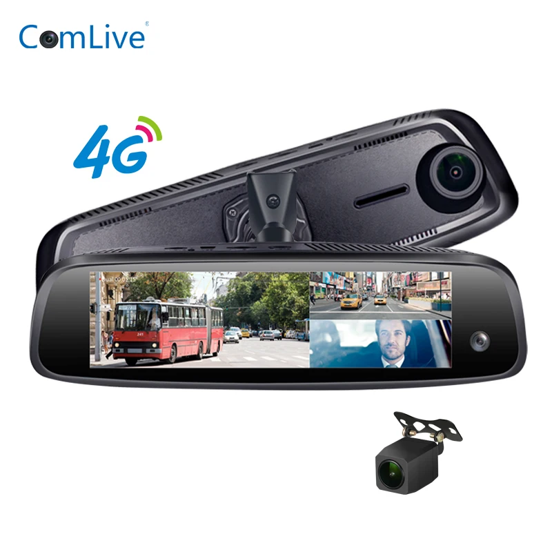 Автомобильный зеркальный видеорегистратор с 3 камерами 4G android 5 1 2 + 32 ГБ GPS Wi-Fi ночное видение потоковое видео в реальном времени подходит для автомобильного видеорегистратора cmsv6
