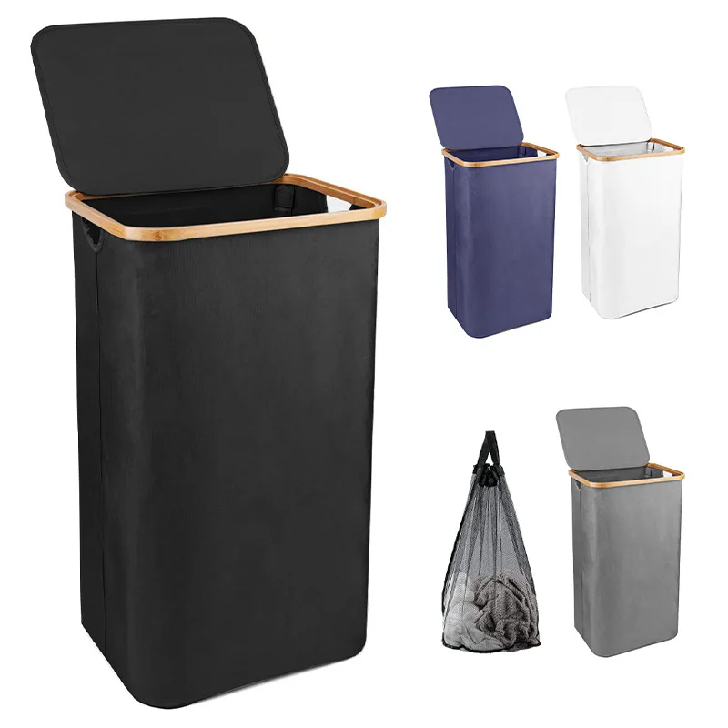 Laundry basket, bathroom, home storage, foldable, large capacity Nordic style dirty clothes basket