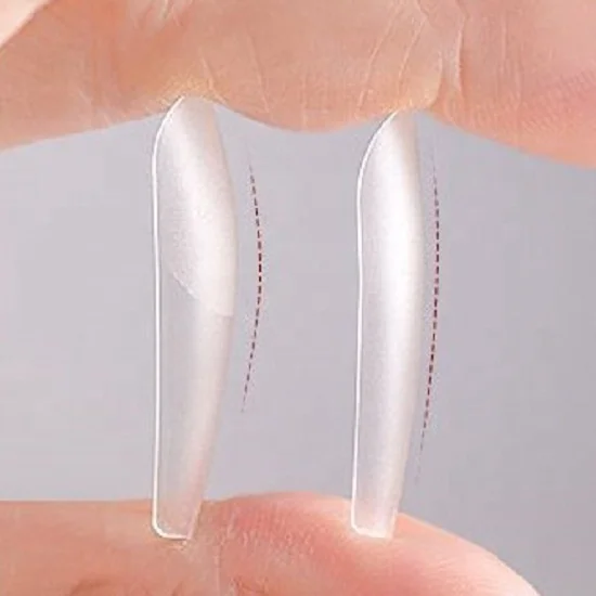 Natural non-engraved press on nails flat tips 240 pieces Short Acrylic False Nail Tips With Box