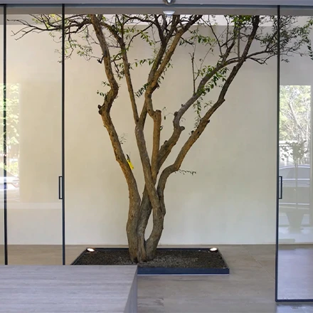 BKX interior 3 panel portable linkage Tempered glass sliding door Slim Aluminum Narrow Frame telescopic Partition Sliding System