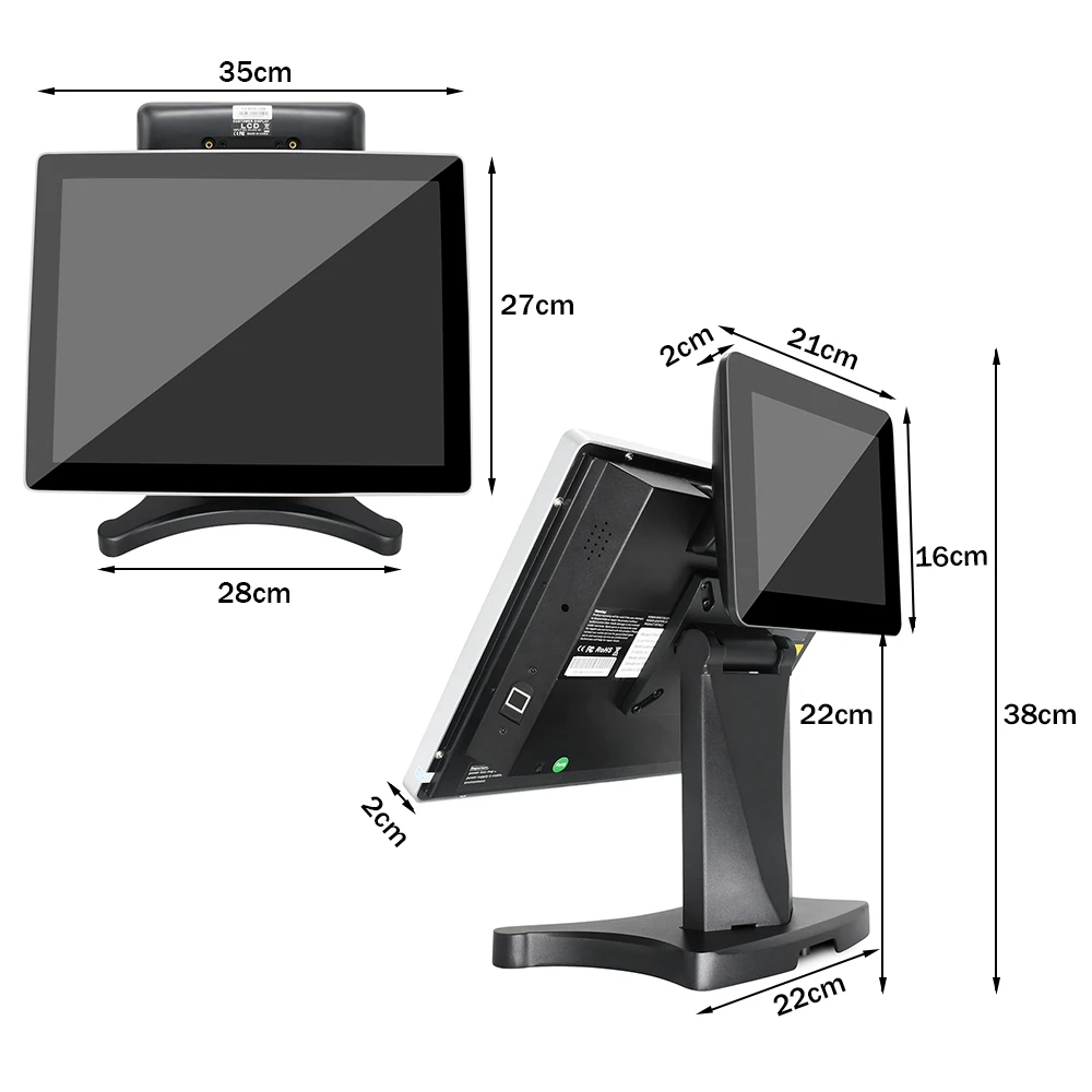 OSCY 15 inch desktop POS cash register  All-In-One+PC Computer Hardware