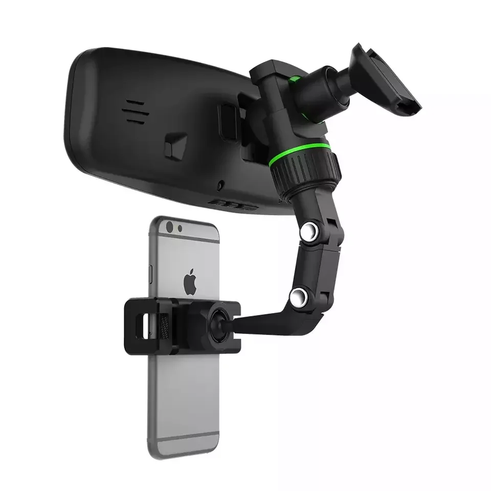 360 Adjustable Car Rear View Mirror Phone Holder Cradles Car phone holder Multifunctional Rearview Mirror Mobile Phone Holdes