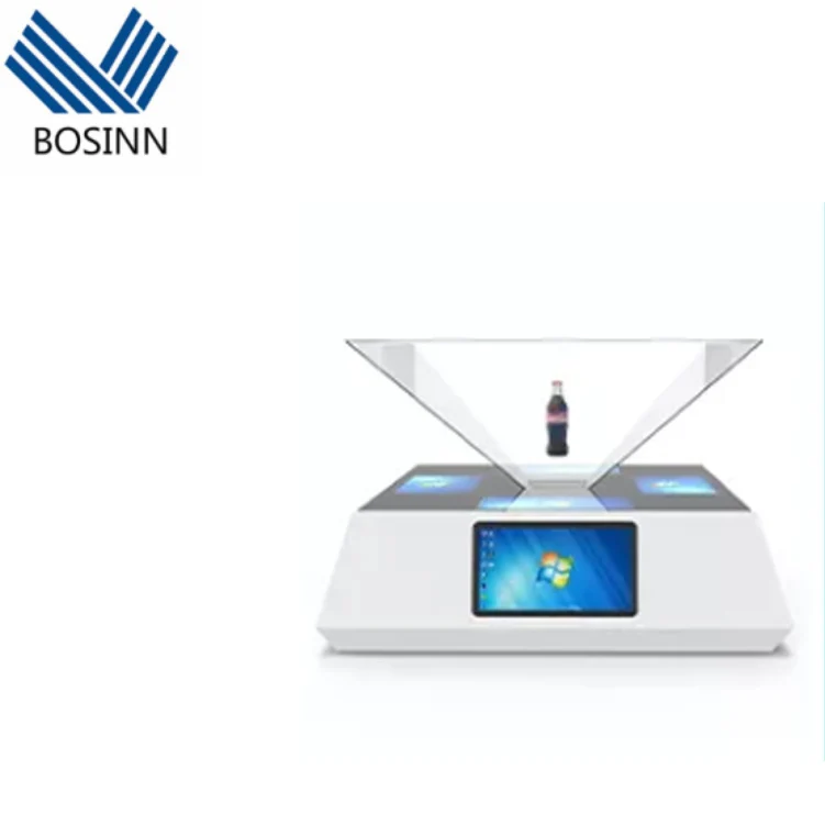 Holographic 3D Display Showcase Magic Mirror Photo Booth Virtual Reality Graphic Images Hang Over Air Projector