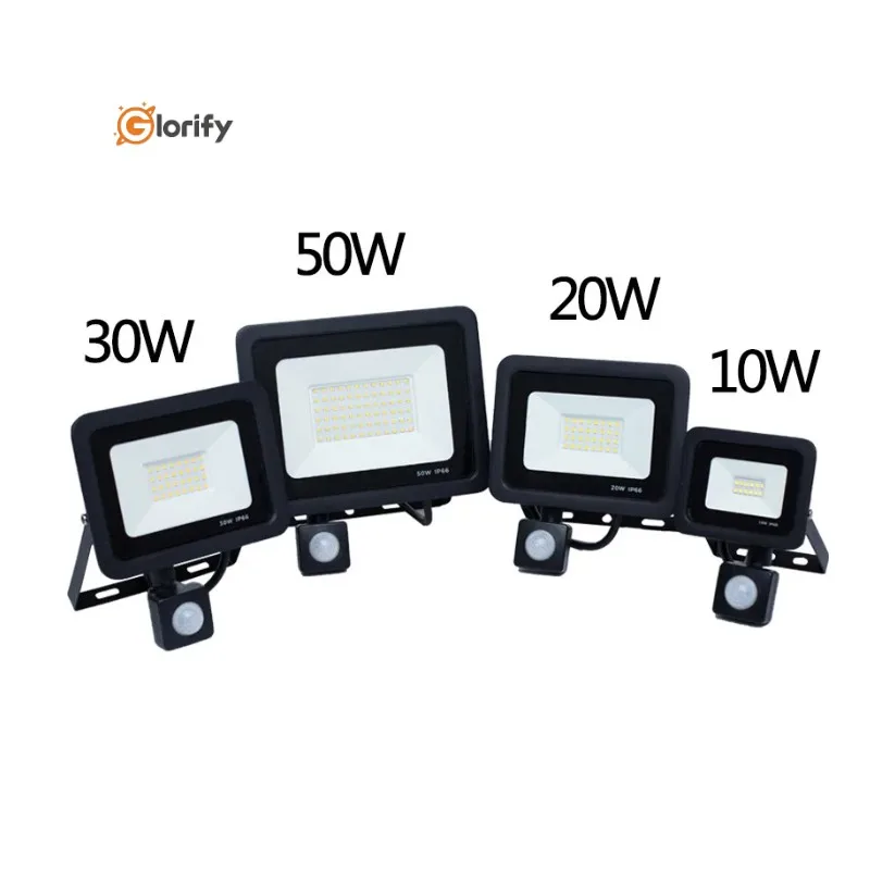 IP65 waterproof outdoor garden square Outdoor led flood lighting motion sensor 50w 100W 200w LED Flood Lights outdoor