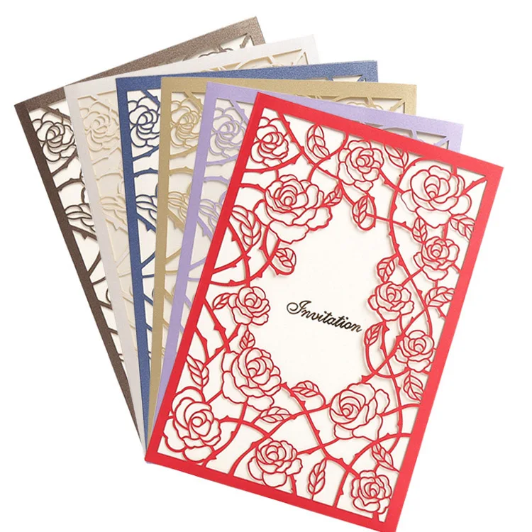 Invitation Card Wedding Creative Small Fresh Invitation Card Gold Stamping High-grade Custom Invitations