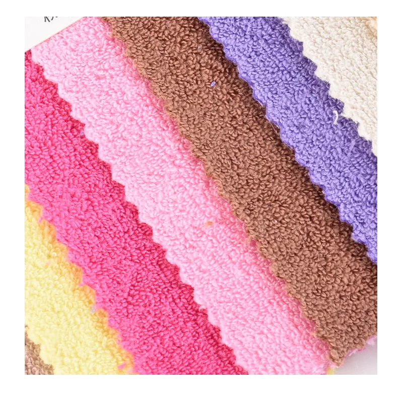 Spot knitted cotton terry cloth single-sided microfiber loop cloth bath towel shoe material clothing fabric wholesale