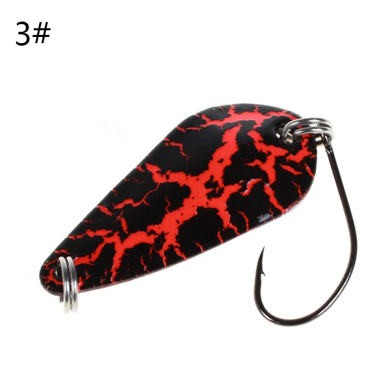 New Copper Spoon Metal Lure 3cm 3g  Colorful Spoon Bait Fishing Lure Trout Single Hook Artificial Hard Bait For Bass Fishing