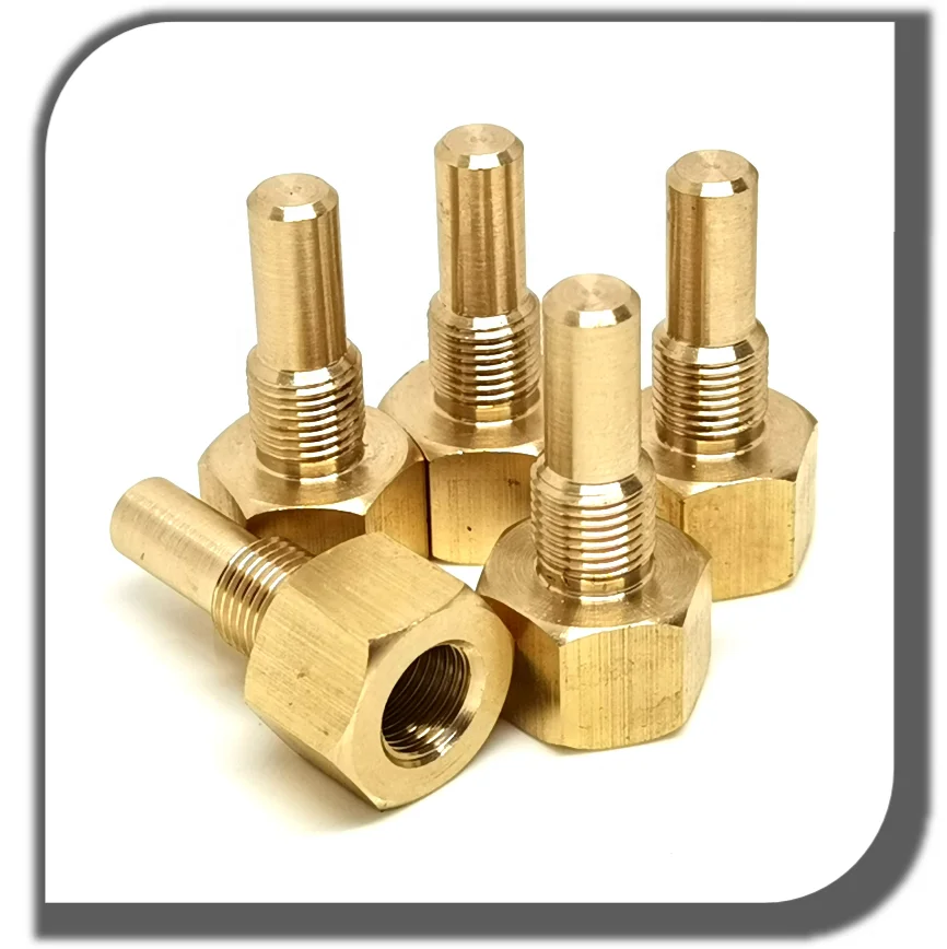 big brass C69300 sensor housing brass threaded housing for NTC sensor
