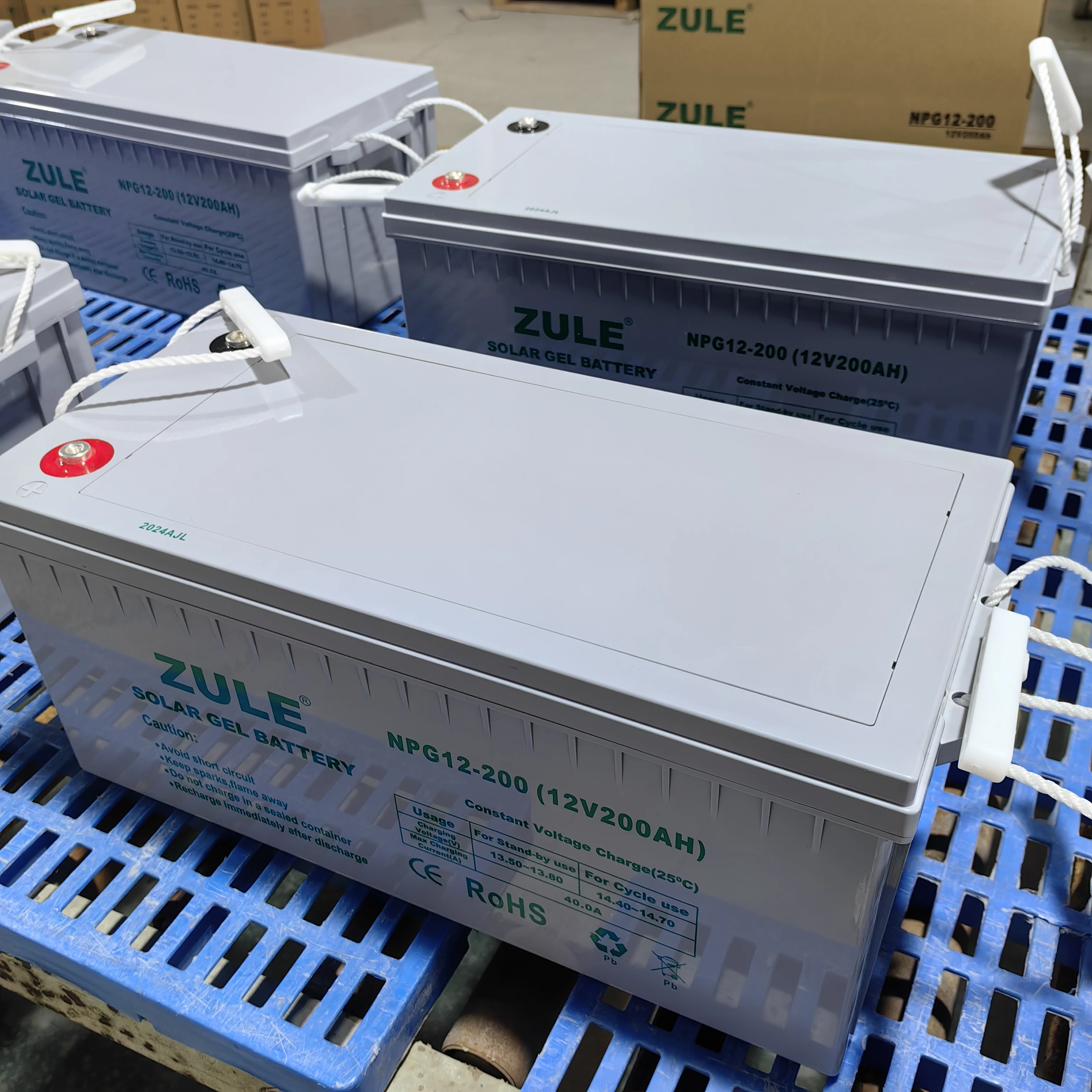 OEM Deep Cycle Safe Solar Gel Batterie Solaire 12V 200Ah Lead Acid Batteries For Solar System